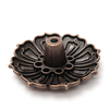Plaque de support de brûleur dencens de fleur de lotus dalliage de 9 trous pour lencens de cône de bâton
