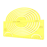 Plastic Quality Professionnel Outils de dessin Pied à usages multiples Oval Template Ruler