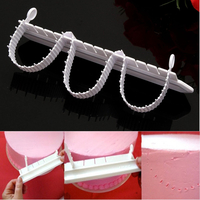 Plastique Blanc Gâteau Règle Guirlande Bordure Décoration Marqueur De Cuisson Set ToolS Kit
