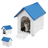 Plastique Pliable Animaux Chiens Maisons Cages Petits Extérieur Imperméable Chaud Amovible Lavable Avec Chenils
