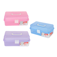 Plastique transparent artisanat maquillage organisateur bijoux compartiment de rangement outils boîte étui