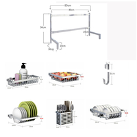 Plateau carré de plateau de support de drain en acier inoxydable de 83cm pour le bol de plat de fruits dans la cuisine