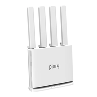PLERY R605 4G LTE WiFi Router with Nano SIM Card Slot 300Mbps 4 External Antennas Booster 2.4G WiFi6 Repeater Long Range