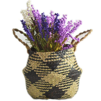 Pliage de pots de fleurs dalgues marines pot de rangement à la maison décoration de plantes de panier de ventre