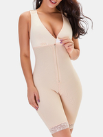 Plus la taille des femmes Tommy Control Hip Lifting Zip avant ouvert entrejambe dentelle garniture Bodysuits