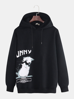 Plus Pull en velours pour hommes Sweat-shirt épaississant à imprimé de bande dessinée de mode