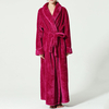 Plus Robe de nuit en flanelle à manches longues et peignoir