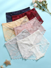 Plus Size Multi Color Women Lace Trim Mesh Voir à travers une culotte taille haute respirante