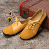 PlusTailleChaussuresàlacetsen cuir pour femmes Soft Chaussures de sport