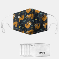 PM2.5 joint anti-buée masques lavables dessin animé mignon motif animal masque