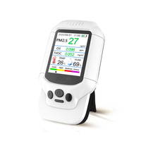 PM2.5 O3 Détecteur dozone TVOC Testeur de qualité de lair Instrument USB 2.8 LCD Écran Dioxyde de carbone Form