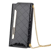 pochette messager cas de la chaîne PU cuir de métal pour l