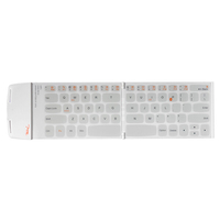 Pocketwekey Clavier anglais léger sans fil Bluetooth blanc