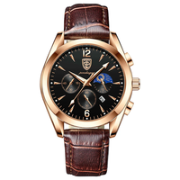 POEDAGAR Men Watches Waterproof Luminous Calendar Quartz Watch Stainless Steel Leather Watch Fashion Luxury Business Wri