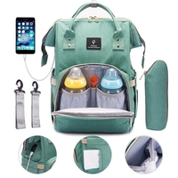 Pofunuo sac à dos à couches imperméable momie bébé avec interface USB charge sac à couches Oxford imperméable pour les v