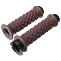 Poignée en caoutchouc de guidon de moto de 7 / 8inch 22mm pour le coureur de café Bobber Clubman