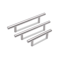 Poignées de barre en T en acier inoxydable de 10 mm pour armoire de placard de meubles de porte de cuisine