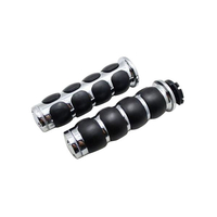 Poignées de guidon de moto noir main 1 pouce universelles 114F