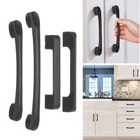 Poignées de porte darmoire noires mates poignées de tiroir de matériel de cuisine en acier barre en T