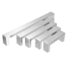 Poignées de porte dacier inoxydable de place creuse argentée de 10x20mm pour larmoire de placard