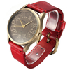 Poignet ronde de la mode rétro cadran en cuir bande de montre à quartz 4 couleurs
