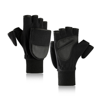 Polaire Gants Chauds Hommes Flip Finger Plus Velours Épais Sans Doigts Écran Tactile Moto Gants Hiver Chaud