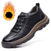 Polaire Sports dhiver chaussures de course hommes en cuir à lacets baskets cyclisme en plein air randonnée chaussur