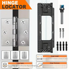 Polished Plastic Hinge Router Template Kit Adjustable for 2-1/2 to 6 Inch Hinges Square and Semidiameter Corners Easy In