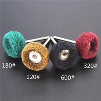 Polisseurs tampons la tête de meulage de tampon à récurer à tige abrasive de 3 mm pour Dremel