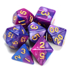 Polyederic Dice Purple & Blue 7 pièces D & D RPG MTG jeu de partie jeu de jouets