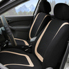 Polyester complet de couverture de siège de voiture pour le camion automatique SUV 5 têtes beige et noir
