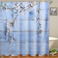 Polyester dimpression de Digital du rideau en douche 3D de 180 × 180cm imperméable