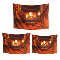 Polyester tenture murale tapisserie Art décor à la maison cheminée motif couvertures pour la maison chambre porche tentu