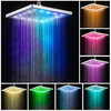 Pomme de douche 8 "LED Pomme de douche carrée Rainfall 7 couleurs changeantes automatiquement