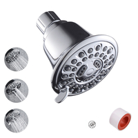 Pommeau de douche à 3 fonctions réglable à haute pression,  pommeau de douche à pluie pour salle de bain,  buse à économie