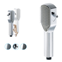 Pommeau de douche ABS pour salle de bains avec peigne de douche et pommeau de douche à économie deau
