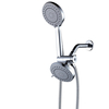 Pommeau de douche double à 3 voies à 5 modes de décharge deau haute pression avec réglage de luxe extra long