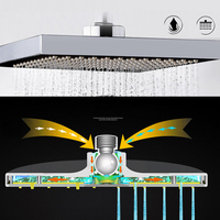 Pommeau de douche Pressurrize de pluie supérieure de forme carrée de salle de bains de 8 pouces