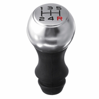 Pommeau de levier de vitesse à 5 vitesses Chrome mat pour Peugeot 106206306207307407