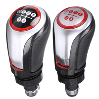 Pommeau de levier de vitesse 5 vitesses en cuir PU noir / argent pour VW Golf MK5 MK6 MK7