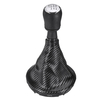 Pommeau de levier de vitesse 5/6 vitesses avec couvercle de botte de guêtre en cuir de Fiber de carbone pour VW Transpor
