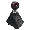 Pommeau de levier de vitesse 5/6 vitesses avec couvercle de coffre de guêtre noir avec anneau rouge pour Audi A3 S3 1996