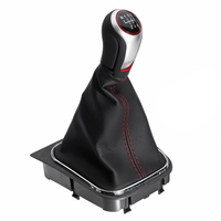Pommeau de levier de vitesses à 6 vitesses et couvercle de coffre en cuir pour Volkswagen VW Golf 5 6 MK5 MK6
