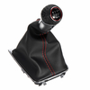 Pommeau de levier de vitesses en cuir avec couvre-botte poignée 5 vitesses pour VW Golf Mk7 GTI 2013-2017