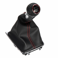Pommeau de levier de vitesses en cuir avec couvre-botte poignée 5 vitesses pour VW Golf Mk7 GTI 2013-2017