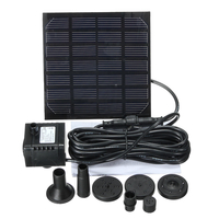 Pompe à eau de fontaine de bain doiseau de piscine de panneau solaire du patio 1.2W de jardin avec 4 buses