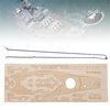 Pont en bois avec chaîne dancre pour Tamiya 78029 1: 350 USS Battleship BB-63 modèle