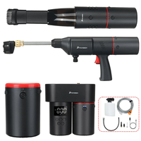 POPDEER PD-E Pro Multifunctional 4-in-1 Cordless Tire Inflator Pump + Car Washer+ Vacuum Cleaner + Cordless Power Bank C