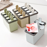 Popsicle Ice Cream Mould Bac à glaçons à 4 grilles en forme de moule à glace simple fait maison