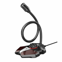 Popu Pine JK Microphone de bureau professionnel à 360 degrés avec support pour conférence de chant de jeu,  pour Micropho